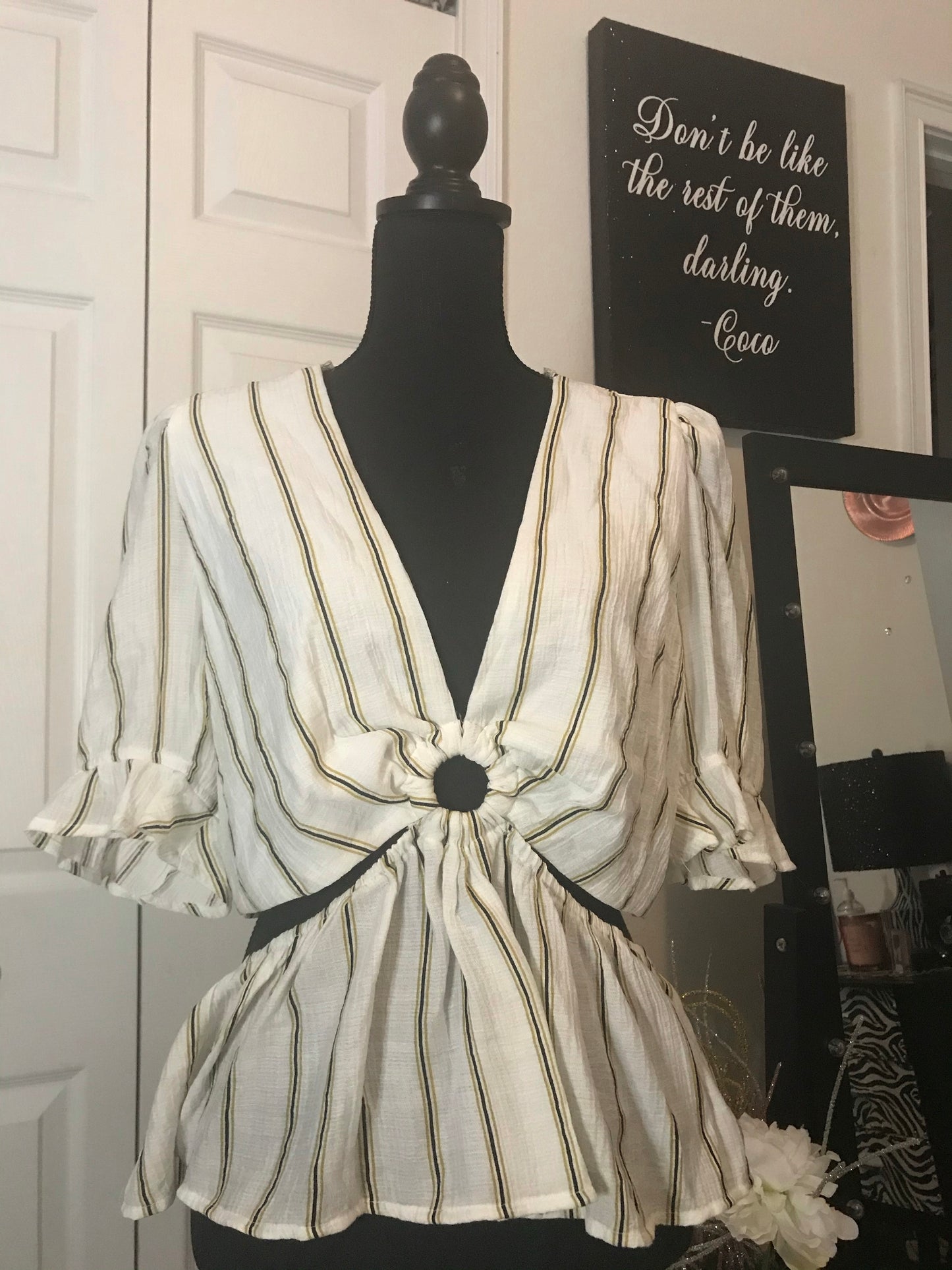 Striped Boho Shirt - ShayDee Beauty Co.