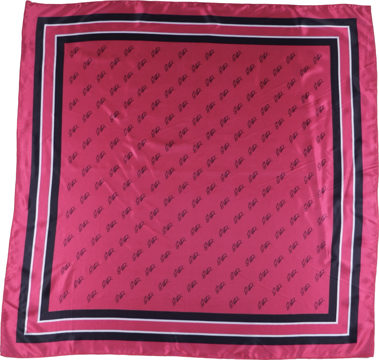 Monogram Silk Scarf (Pink)