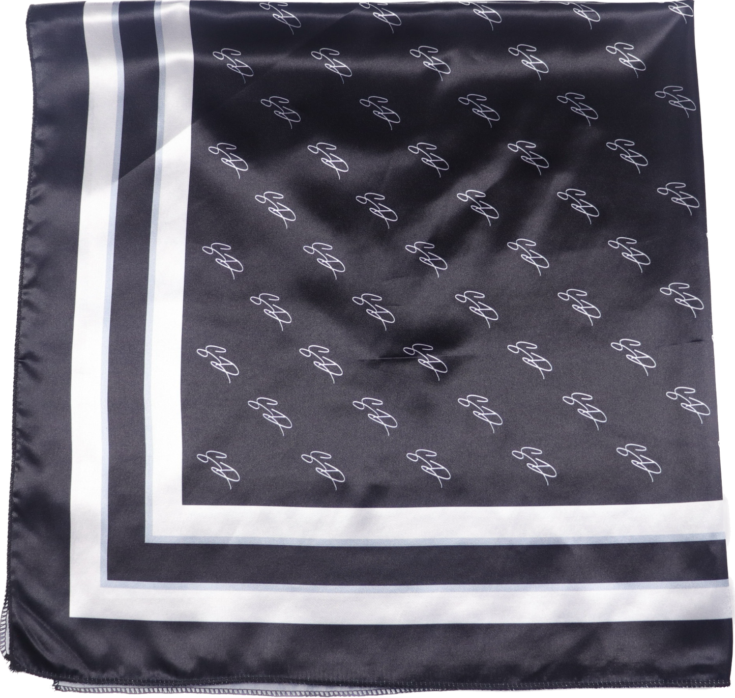 Monogram Silk Scarf (Black)