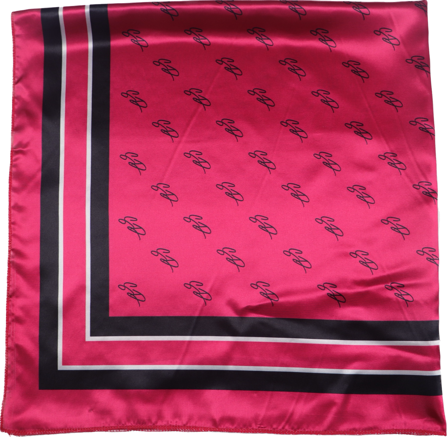 Monogram Silk Scarf (Pink)